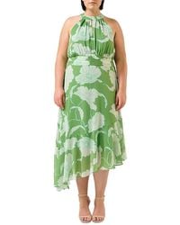 Estelle - Seafall Halter Neck Asymmetric Midi Dress - Lyst