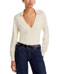 French Connection - Sloane Embellished Collar Sweater - Lyst