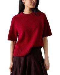 Whistles - Knitted Wool Round Neck Tee - Lyst