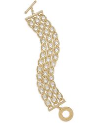 Ramy Brook - Glass Chain Jewelry Glass Stone Layered Toggle Bracelet - Lyst