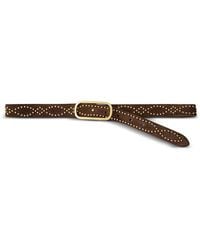 Veronica Beard - Studded Loop Suede Belt - Lyst