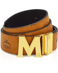 mcm leather belt