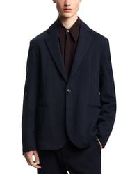 Emporio Armani - Jacquard Jersey Regular Fit Blazer - Lyst