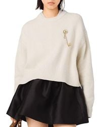 Maje - Wool & Cashmere Boxy Sweater - Lyst