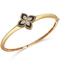 Roberto Coin - 18K Rose & Diamond & Jade Venetian Princess Bangle Bracelet - Lyst