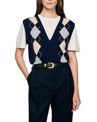 Sandro - Layered Look Sweater Vest Top - Lyst