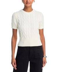 525 America - Cable Knit Cap Sleeve Sweater - Lyst