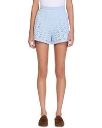 Sandro - High Waisted Beaded Crochet Shorts - Lyst