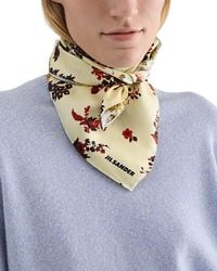 Jil Sander - Printed Silk Foulard Scarf - Lyst