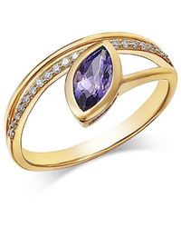 Bloomingdale's Fine Collection - Tanzanite & Diamond Bypass Ring - Lyst