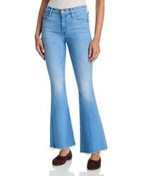 Mother - The Weekender Fray Mid Rise Flare Leg Jeans - Lyst