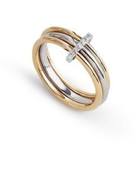 Ana Luisa - Solid Two Tone Trio Diamond Link Ring - Lyst