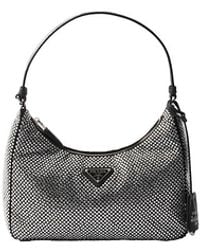 Prada - Re-Edition 2005 Mini Crystal-Studded Satin Bag - Lyst