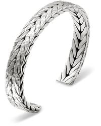 John Hardy - Sterling Hammered Cuff Bracelet - Lyst