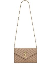 Saint Laurent - Classic Cassandre Chain Wallet - Lyst