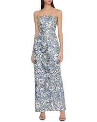 MILLY - Magnolia Floral Sequins Maxi Dress - Lyst