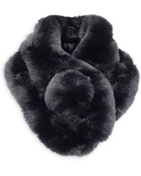 Surell - Faux Fur Pompom Scarf - Lyst