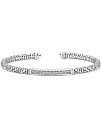 Lagos - Sterling Caviar Spark Diamond Cuff Bracelet, 0.22 Tcw - Lyst