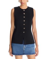 Aqua - Sleeveless Sweater - Lyst