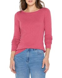NIC+ZOE - Long Sleeve Boat Neck Tee - Lyst