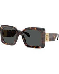 Versace - Medusa Plaque Square Sunglasses, 54Mm - Lyst