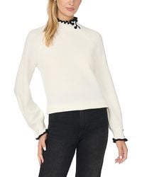 Cece - Ruffle Mock Neck Sweater - Lyst