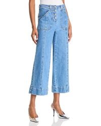 Cinq À Sept - Benji High Rise Cropped Wide Leg Jeans - Lyst
