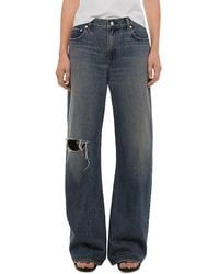 Helmut Lang Gallery High Rise Slim Bootcut Jeans in Gray | Lyst