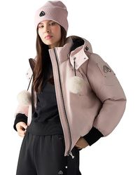 Moose Knuckles - Debbie Shearling Trim Down Bomber Jacket - Lyst