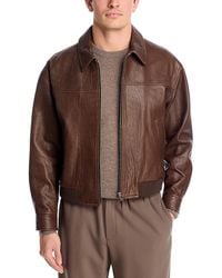 FRAME - Leather Bomber Jacket - Lyst