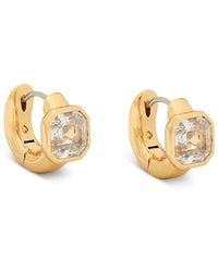 Kate Spade - Keep Sparkling Asscher Huggie Earrings - Lyst