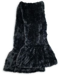 Surell - Faux Fur Knit Scarf - Lyst