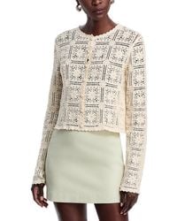 FRAME - The Crochet Cardigan - Lyst