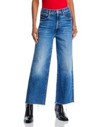Mother - The Maven High Rise Ankle Wide Leg Fray Jeans - Lyst