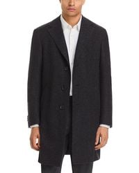 Canali - Kei Wool & Silk Donegal Quilted Lining Top Coat - Lyst