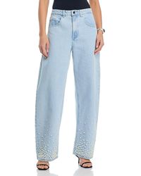 Aqua - Almost Famous Pearl High Rise Wide Leg Jeans - Lyst