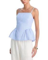 Aqua - Peplum Top - Lyst