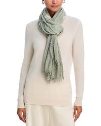Fraas - V Solid Floral Embroidered Scarf - Lyst