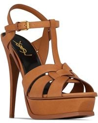 Saint Laurent - Tribute Platform Sandals - Lyst
