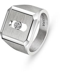 Messika - Diamond Move Titanium Natural Signet Ring - Lyst