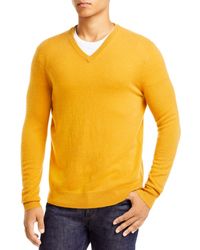Bloomingdale's The Store At Bloomingdale's Cashmere V - Neck Sweater - Yellow