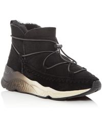 ash mitsouko shearling sneaker booties