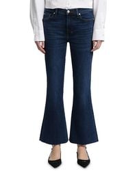 7 For All Mankind - Dojo Mid Rise Cropped Flare Jeans - Lyst