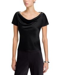 Leset - Barb Draped Neck Top - Lyst