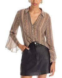 PAIGE - Jasmeet Silk Blouse - Lyst