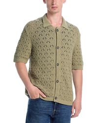 HUGO - Sommp Crotchet Knit Regular Fit Button Down Shirt - Lyst