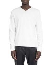 Zadig & Voltaire - Monastir Long Sleeve Split Collar Graphic Tee - Lyst