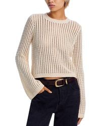FRAME - The Crochet Crewneck Sweater - Lyst