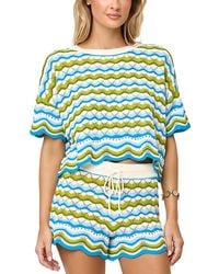 LSPACE - L*Space Sunchaser Scalloped Cover Up Crop Top - Lyst
