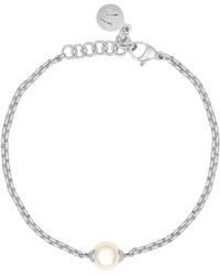 Majorica Silver-tone Imitation Pearl Bracelet - White